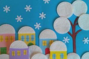 Аппликация из ватных дисков Аппликация из ватных дисков