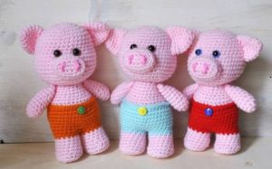 Вязанная игрушка Свинка своими руками