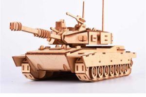 3D деревянный пазл - Танк